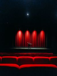 View of people on stage