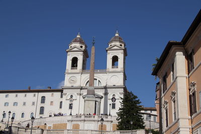 Low angle view of cathedral against clear sky