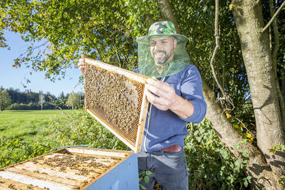 Man working in farm