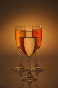 Close-up of wine glass on table