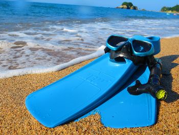 View of sunglasses on beach