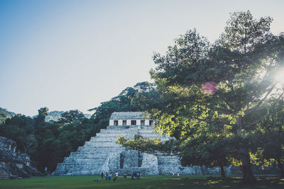 View of historical building against clear sky