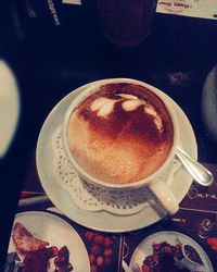 Coffee cup on table