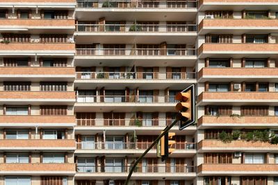 Low angle view of residential building