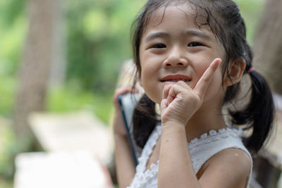 Portrait of cute girl