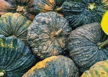 Full frame shot of pumpkins at market