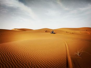 Scenic view of desert against sky