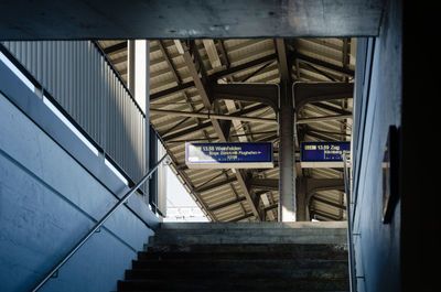 Low angle view of staircase in building