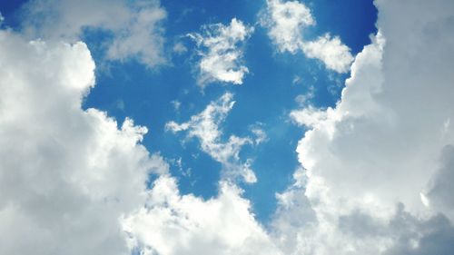 Low angle view of clouds in sky