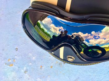 High angle view of bicycle