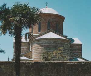 Low angle view of traditional building against sky