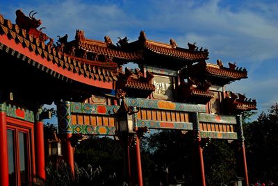 Low angle view of temple