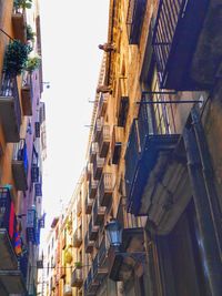 Low angle view of residential buildings against sky