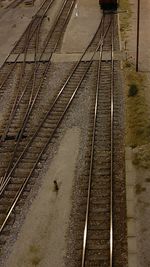 High angle view of railway tracks