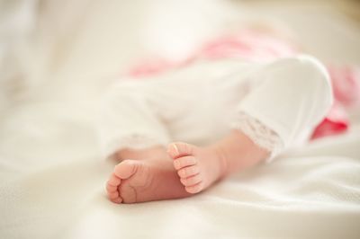 Close-up of a little sleeping baby