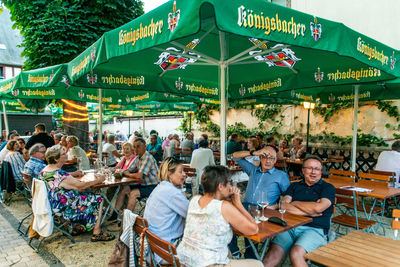 Group of people at restaurant