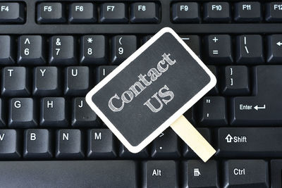 Close-up of computer keyboard