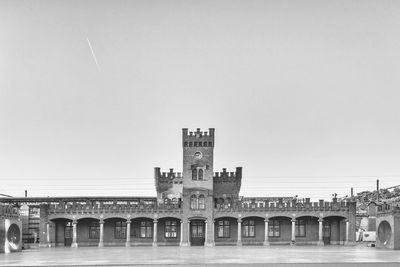 View of historic building against clear sky