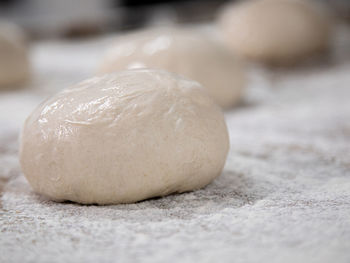 Close-up of dough on table