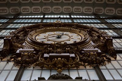 Low angle view of clock
