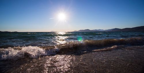 View of sea against clear sky