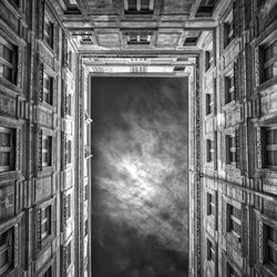 Low angle view of buildings against sky