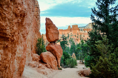 Rock formations in a valley