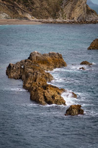 Rock formation on sea shore