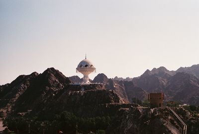 View of temple against clear sky