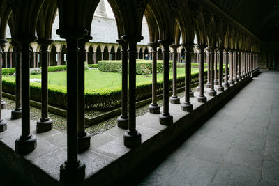 View of colonnade in building
