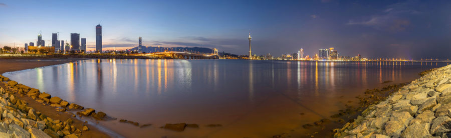 Macau cityscape at evening, macau