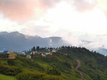 Panoramic view of landscape against sky