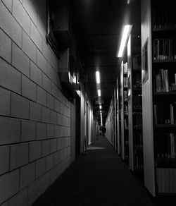 Empty corridor in building