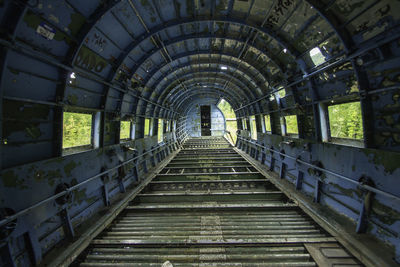 Interior of abandoned railroad tracks