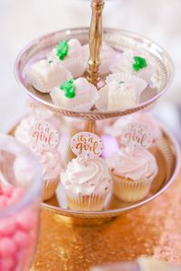 High angle view of cupcakes on table