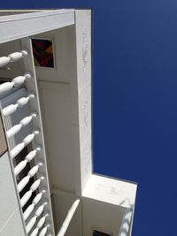 Close-up of built structure against clear sky