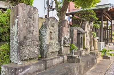 Stone sculpture in cemetery