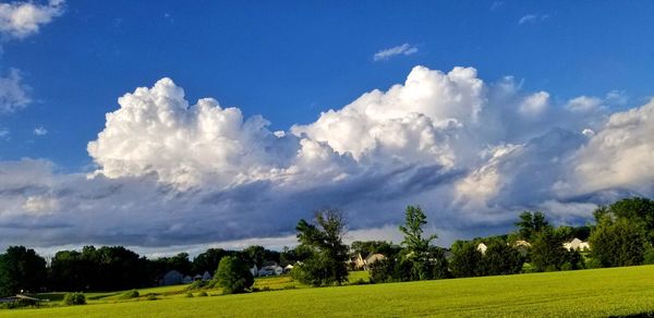 Panoramic view of landscape against sky