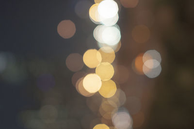 Defocused image of illuminated lights