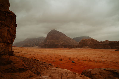 Scenic view of desert against sky