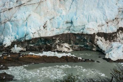 Scenic view of melting glacier