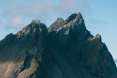 Scenic view of rocky mountains against sky