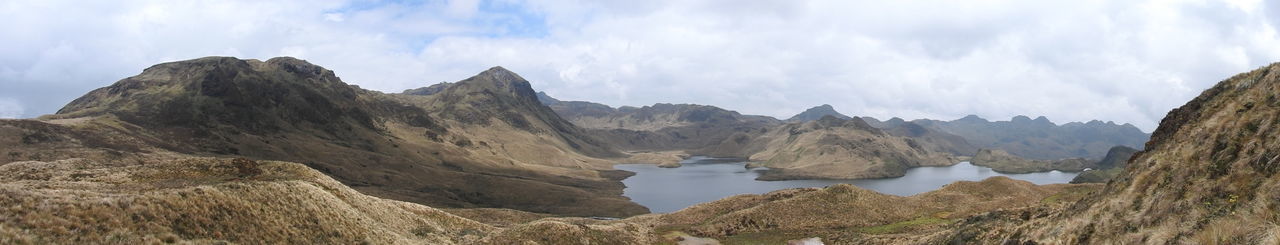 Panoramic view of mountains against sky