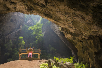 Rock formations in cave