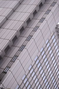 Low angle view of modern building against sky