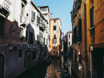 Canal amidst buildings in city