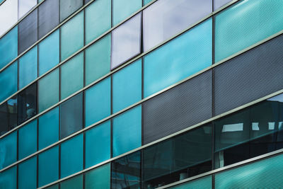 Full frame shot of modern glass building