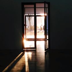 Sunlight streaming through window at home