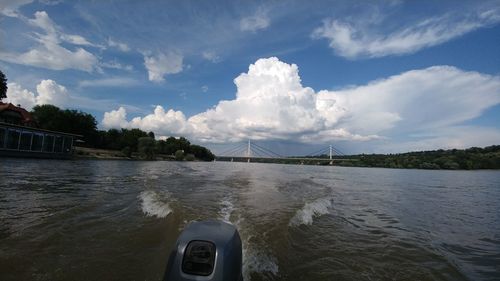 Scenic view of river against sky