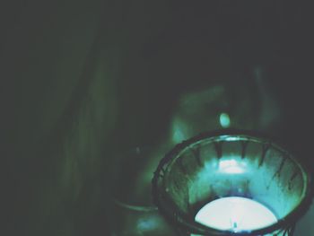 Close-up of illuminated lamp